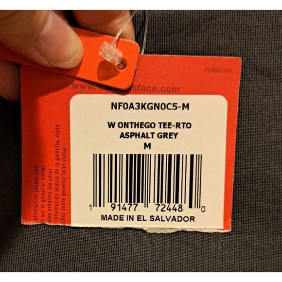 NWT The North Face Womens Size Medium Onthego Tee-RTO Asphalt Grey Quick Dry - Picture 8 of 10